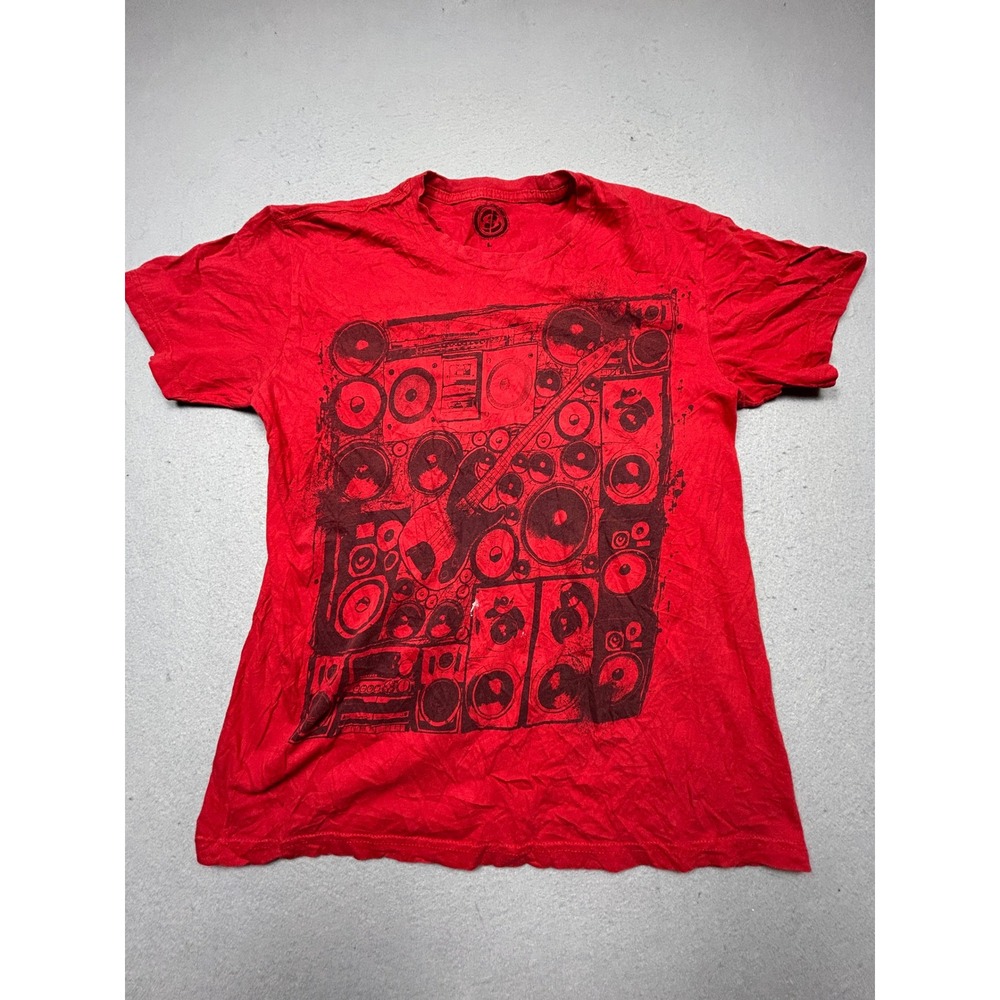 Anchor Blue Graphic Tee Cotton Red Large Mens